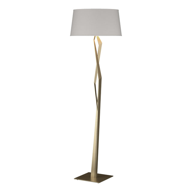Hubbardton Forge 2012 Soft Gold Flax Shade (SE) Facet Floor Lamp