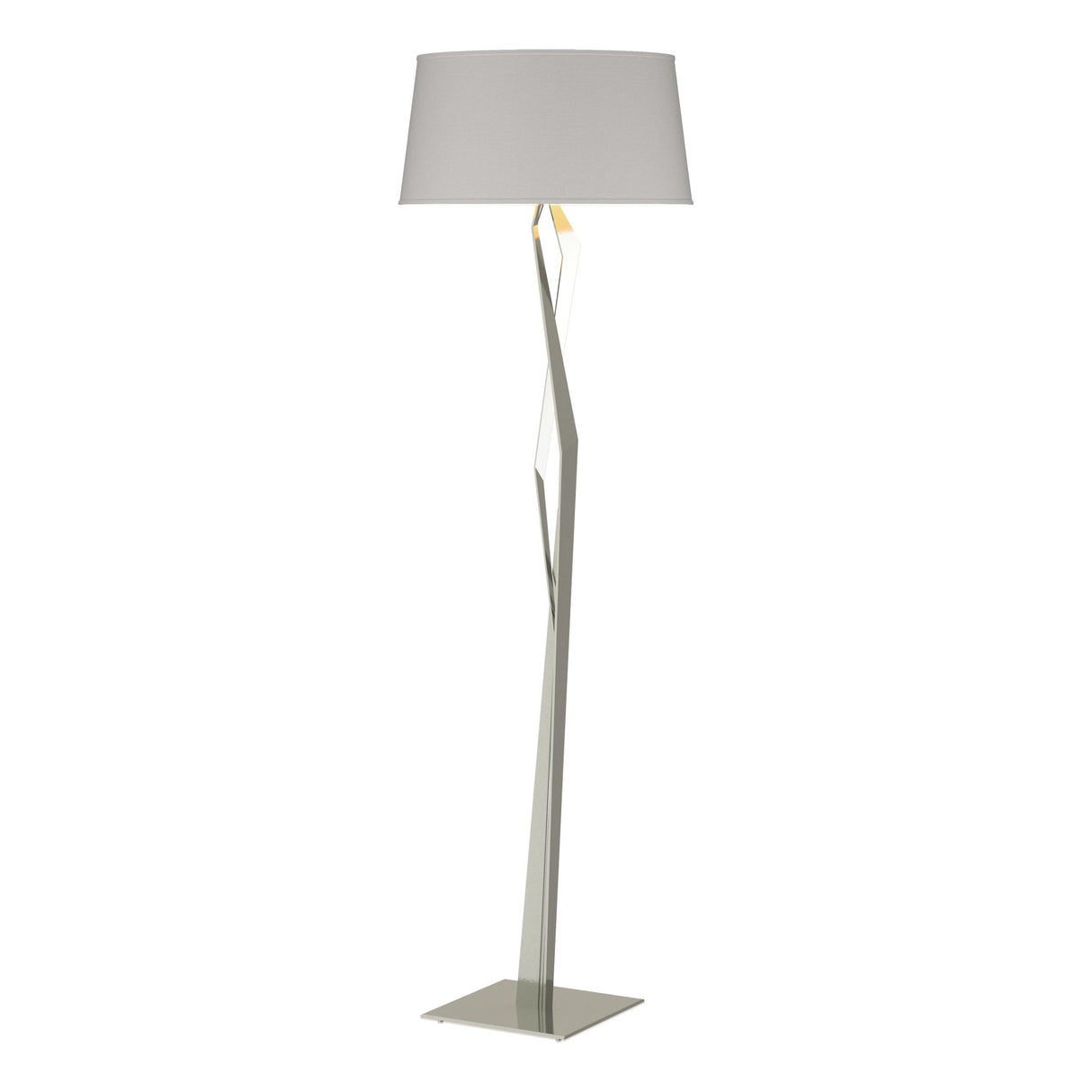 Hubbardton Forge 2012 Sterling Flax Shade (SE) Facet Floor Lamp
