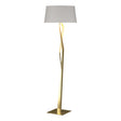 Hubbardton Forge 2012 Modern Brass Flax Shade (SE) Facet Floor Lamp