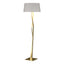 Hubbardton Forge 2012 Modern Brass Flax Shade (SE) Facet Floor Lamp
