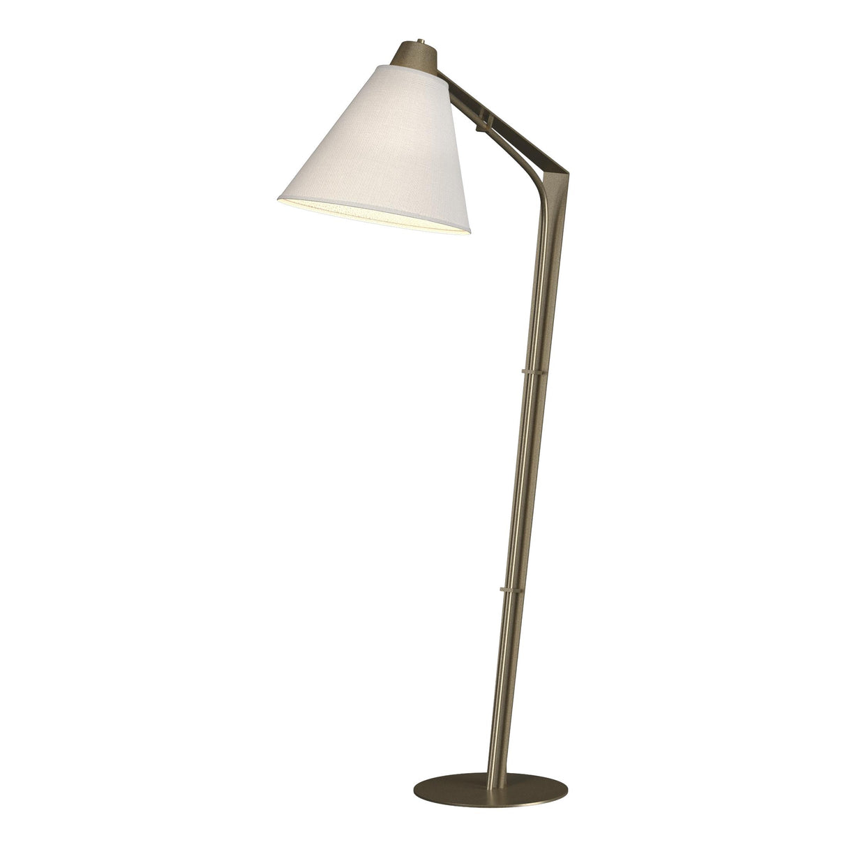 Hubbardton Forge 2013 Soft Gold Natural Anna Shade (SF) Reach Floor Lamp
