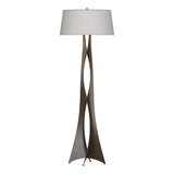 Hubbardton Forge 2013 Bronze Flax Shade (SE) Moreau Floor Lamp