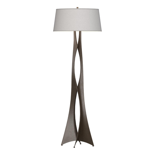 Hubbardton Forge 2013 Bronze Flax Shade (SE) Moreau Floor Lamp