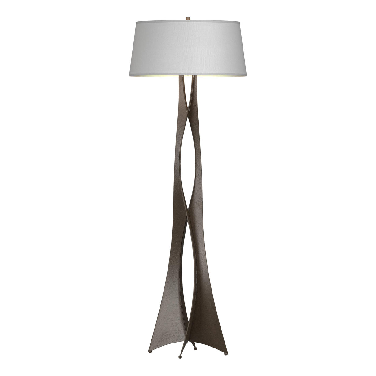 Hubbardton Forge 2013 Bronze Natural Anna Shade (SF) Moreau Floor Lamp