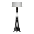 Hubbardton Forge 2013 Black Natural Anna Shade (SF) Moreau Floor Lamp