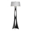 Hubbardton Forge 2013 Black Natural Anna Shade (SF) Moreau Floor Lamp