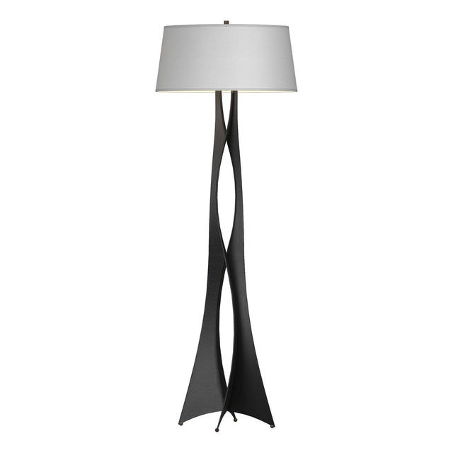 Hubbardton Forge 2013 Black Natural Anna Shade (SF) Moreau Floor Lamp