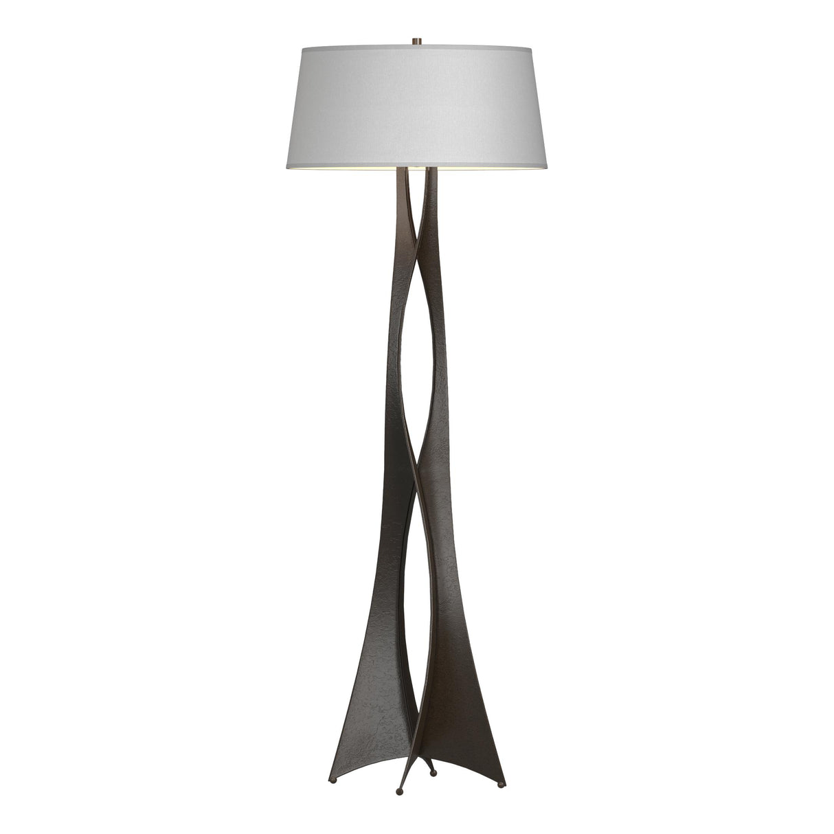 Hubbardton Forge 2013 Oil Rubbed Bronze Natural Anna Shade (SF) Moreau Floor Lamp