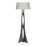 Hubbardton Forge 2013 Natural Iron Flax Shade (SE) Moreau Floor Lamp