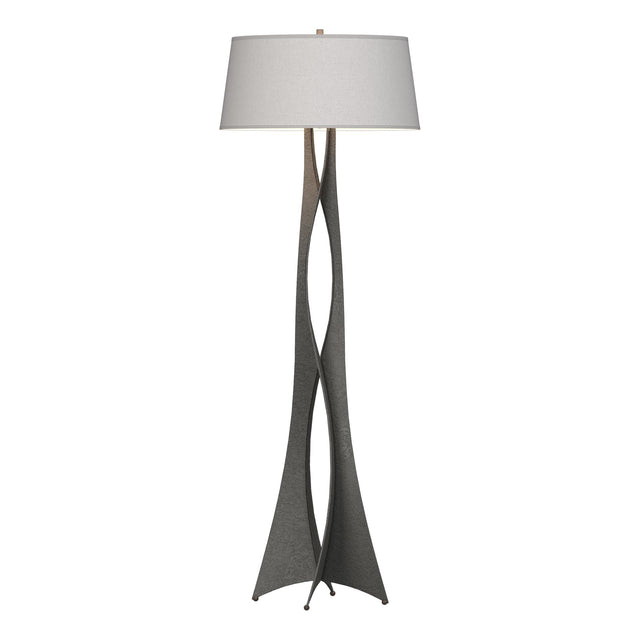 Hubbardton Forge 2013 Natural Iron Flax Shade (SE) Moreau Floor Lamp