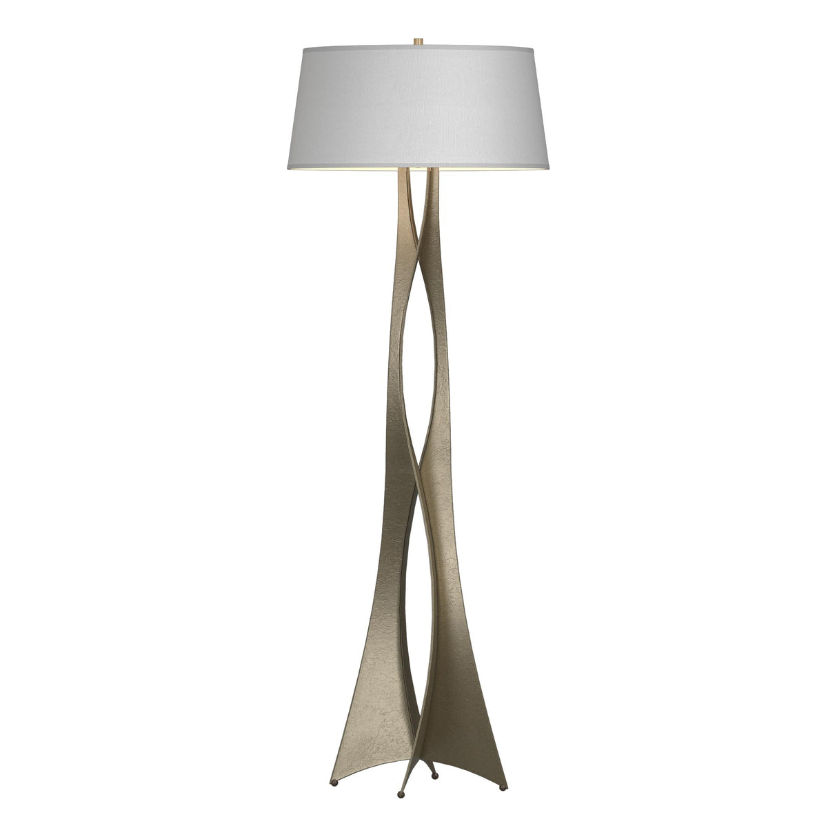 Hubbardton Forge 2013 Soft Gold Natural Anna Shade (SF) Moreau Floor Lamp