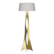 Hubbardton Forge 2013 Modern Brass Flax Shade (SE) Moreau Floor Lamp