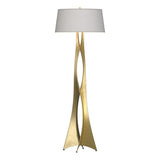 Hubbardton Forge 2013 Modern Brass Flax Shade (SE) Moreau Floor Lamp