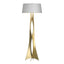 Hubbardton Forge 2013 Modern Brass Natural Anna Shade (SF) Moreau Floor Lamp