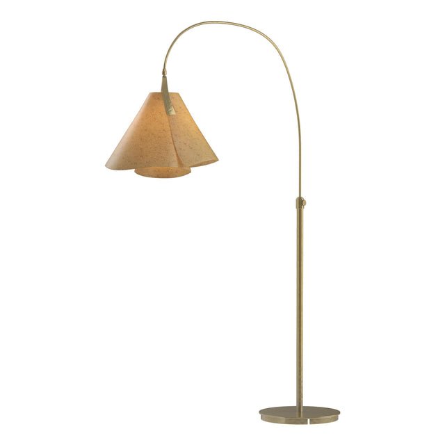 Hubbardton Forge 2011 Modern Brass Cork Shade (SG) Mobius Arc Floor Lamp