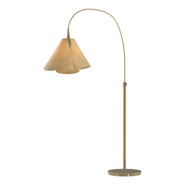 Hubbardton Forge 2011 Modern Brass Spun Amber (SI) Mobius Arc Floor Lamp