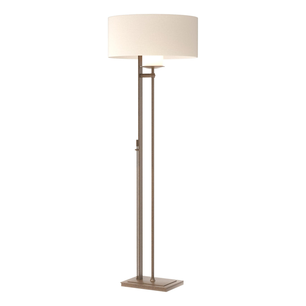 Hubbardton Forge 2011 Bronze Flax Shade (SE) Rook Floor Lamp