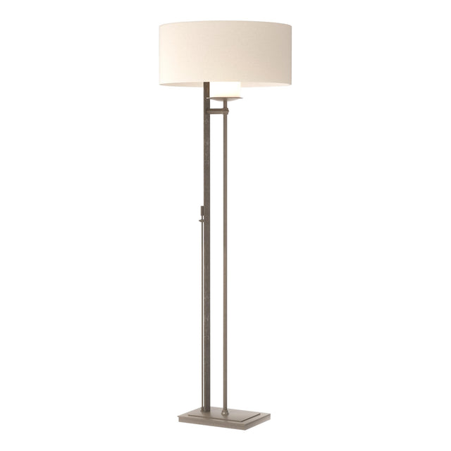 Hubbardton Forge 2011 Dark Smoke Flax Shade (SE) Rook Floor Lamp