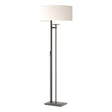Hubbardton Forge 2011 Black Natural Anna Shade (SF) Rook Floor Lamp