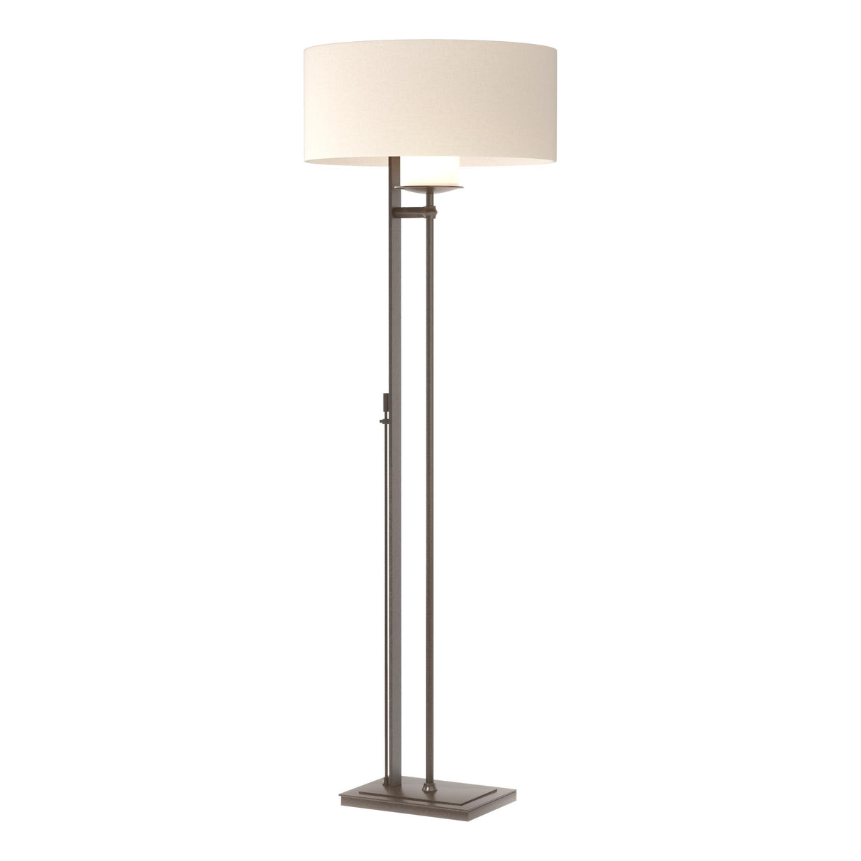 Hubbardton Forge 2011 Oil Rubbed Bronze Flax Shade (SE) Rook Floor Lamp