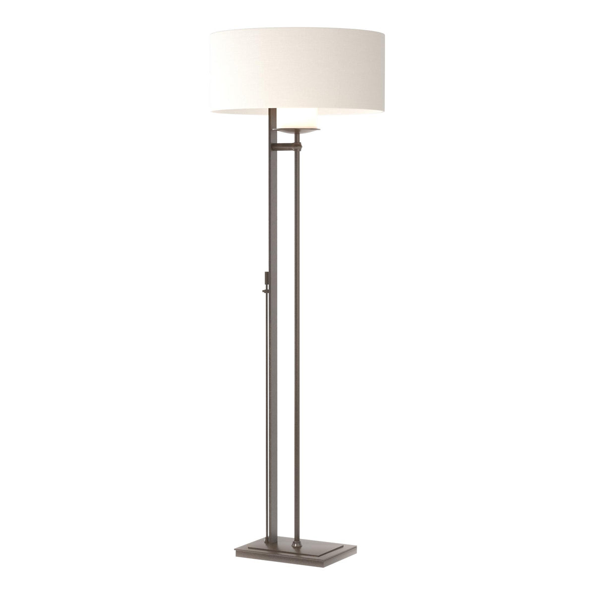 Hubbardton Forge 2011 Oil Rubbed Bronze Natural Anna Shade (SF) Rook Floor Lamp
