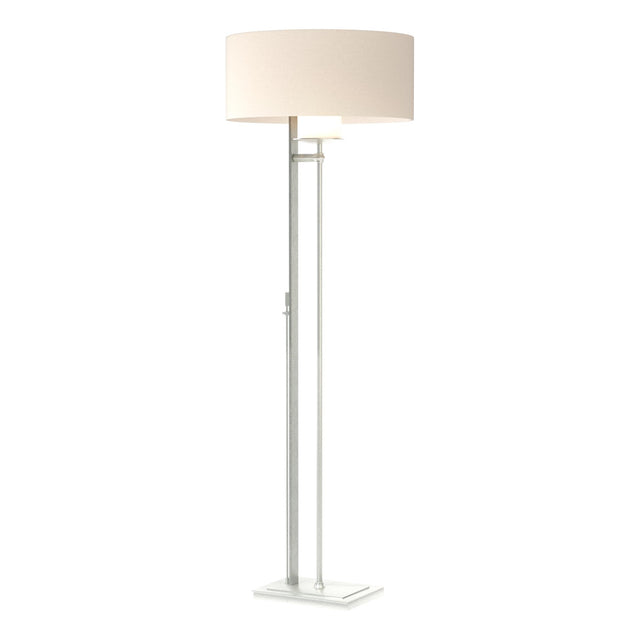 Hubbardton Forge 2011 Vintage Platinum Flax Shade (SE) Rook Floor Lamp