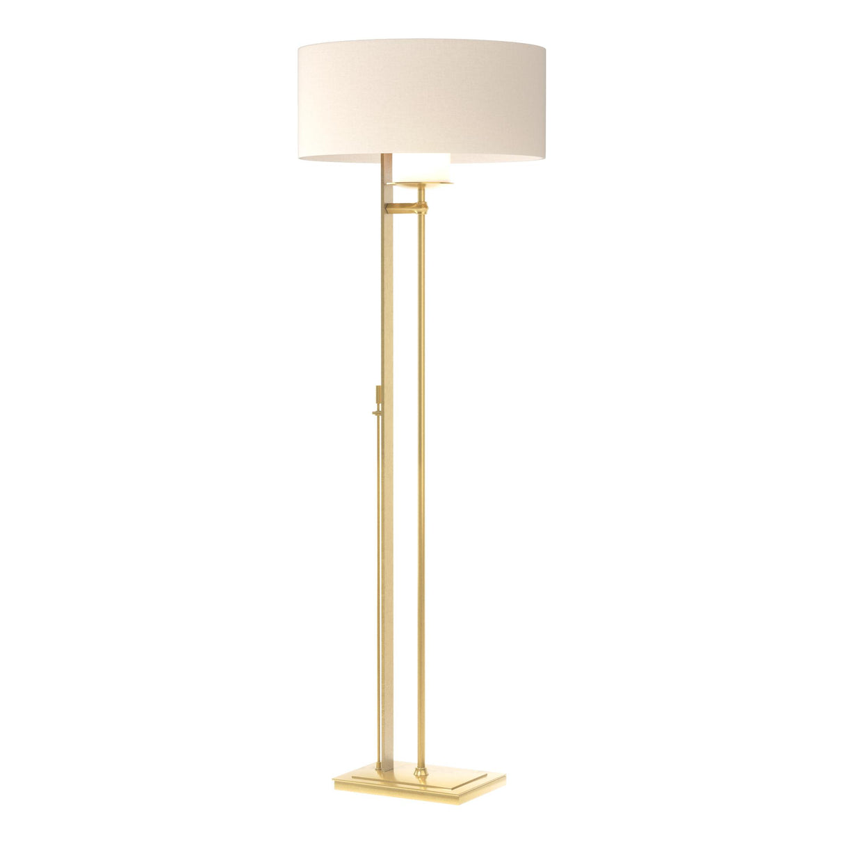 Hubbardton Forge 2011 Modern Brass Flax Shade (SE) Rook Floor Lamp