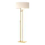 Hubbardton Forge 2011 Modern Brass Flax Shade (SE) Rook Floor Lamp