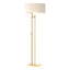 Hubbardton Forge 2011 Modern Brass Flax Shade (SE) Rook Floor Lamp