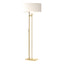 Hubbardton Forge 2011 Modern Brass Natural Anna Shade (SF) Rook Floor Lamp