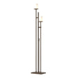 Hubbardton Forge 2011 Bronze Opal Glass (GG) Rook Twin Floor Lamp