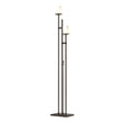 Hubbardton Forge 2011 Oil Rubbed Bronze Opal Glass (GG) Rook Twin Floor Lamp
