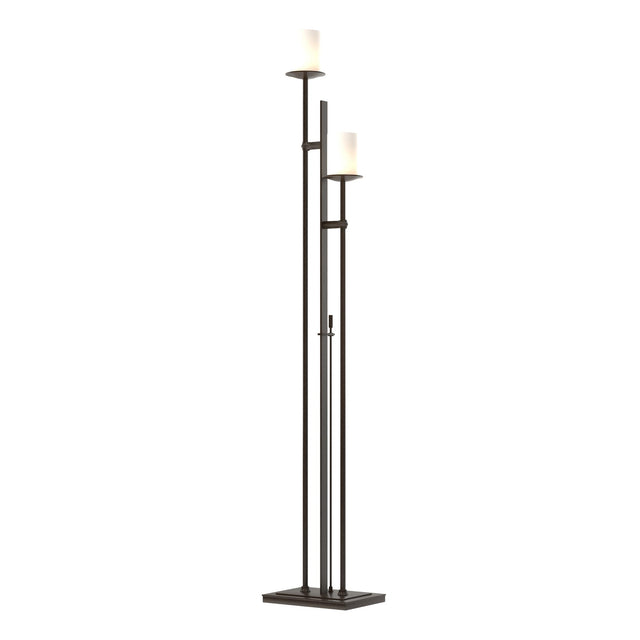 Hubbardton Forge 2011 Oil Rubbed Bronze Opal Glass (GG) Rook Twin Floor Lamp