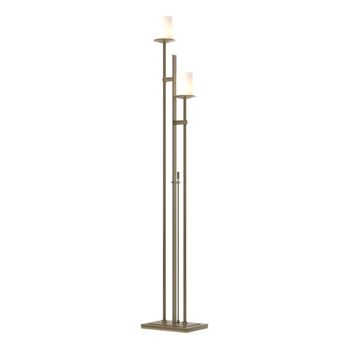 Hubbardton Forge 2011 Soft Gold Opal Glass (GG) Rook Twin Floor Lamp