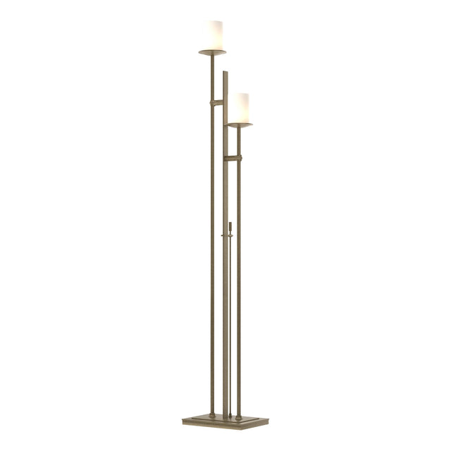 Hubbardton Forge 2011 Soft Gold Opal Glass (GG) Rook Twin Floor Lamp