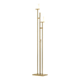 Hubbardton Forge 2011 Modern Brass Opal Glass (GG) Rook Twin Floor Lamp