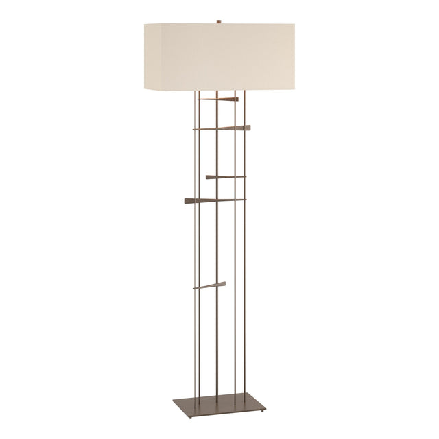 Hubbardton Forge 2013 Bronze Flax Shade (SE) Cavaletti Floor Lamp