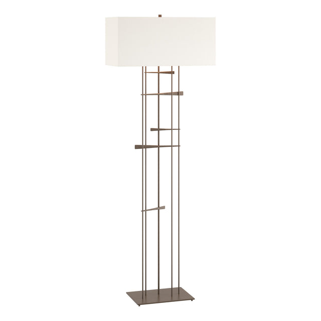 Hubbardton Forge 2013 Bronze Natural Anna Shade (SF) Cavaletti Floor Lamp
