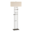 Hubbardton Forge 2013 Natural Iron Flax Shade (SE) Cavaletti Floor Lamp