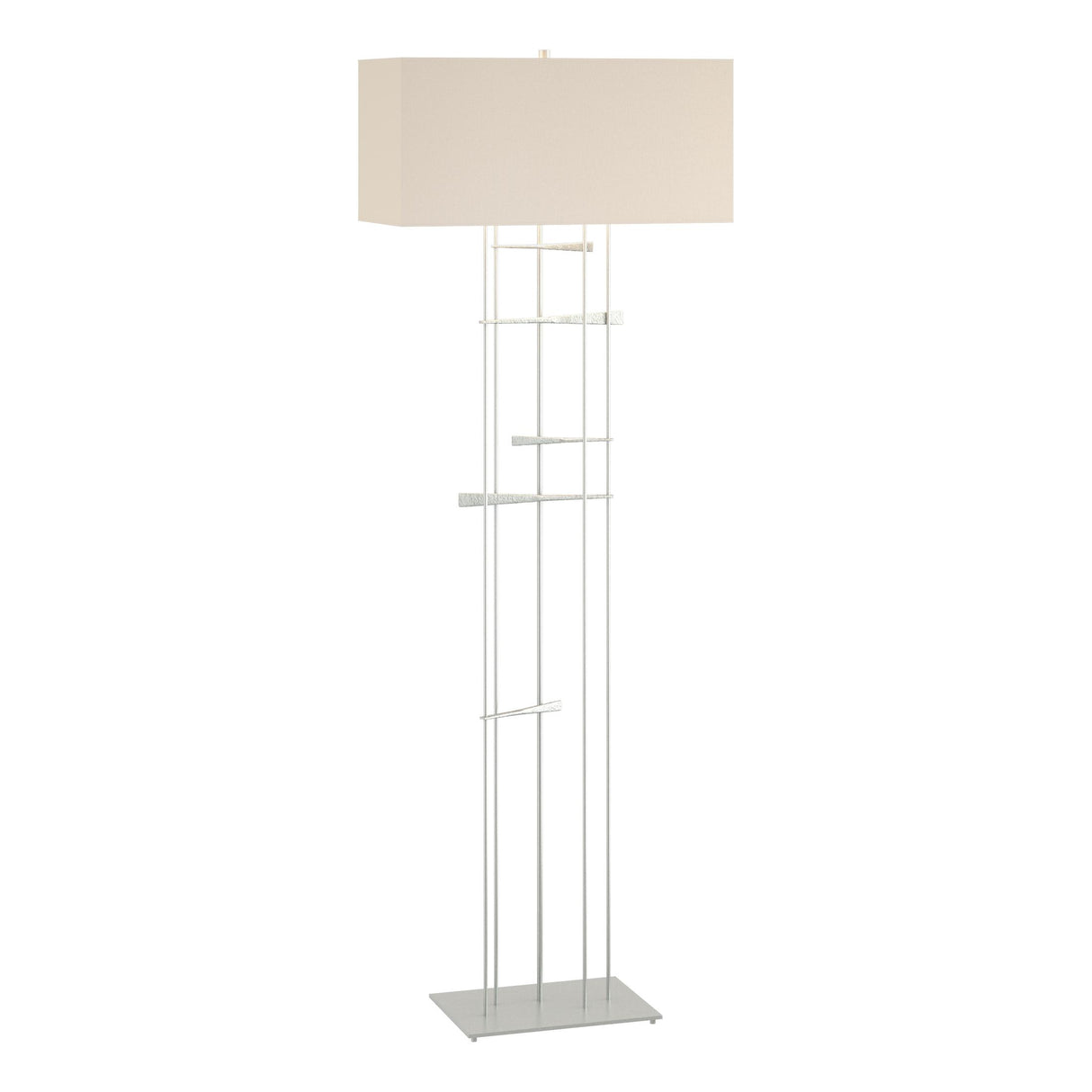 Hubbardton Forge 2013 Vintage Platinum Flax Shade (SE) Cavaletti Floor Lamp