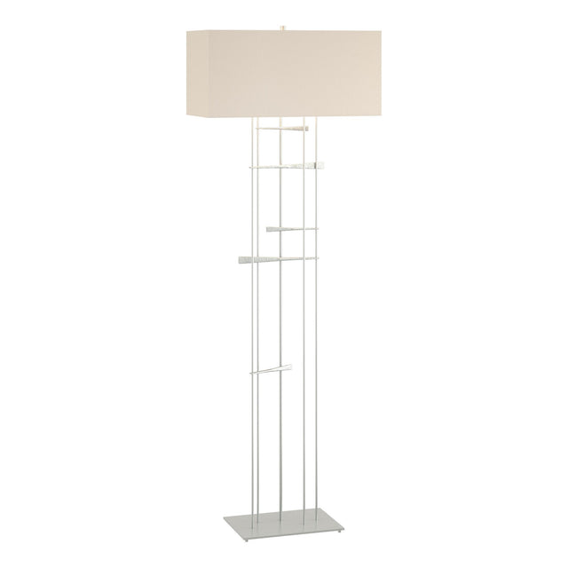 Hubbardton Forge 2013 Vintage Platinum Flax Shade (SE) Cavaletti Floor Lamp