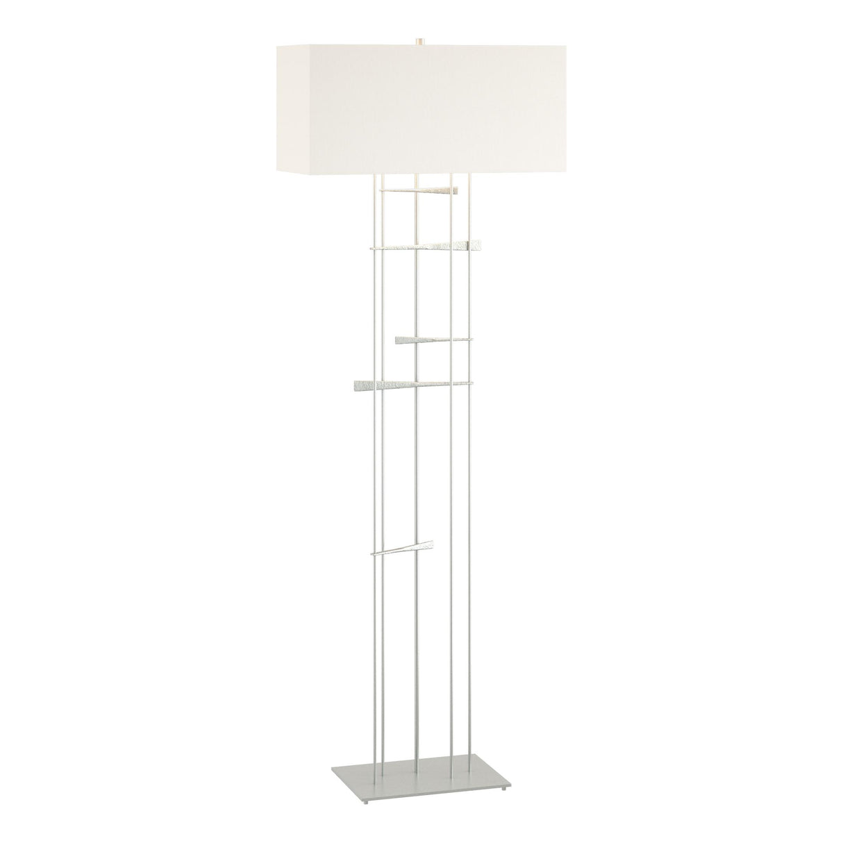 Hubbardton Forge 2013 Vintage Platinum Natural Anna Shade (SF) Cavaletti Floor Lamp