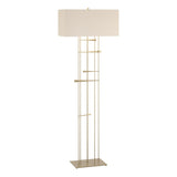 Hubbardton Forge 2013 Soft Gold Flax Shade (SE) Cavaletti Floor Lamp