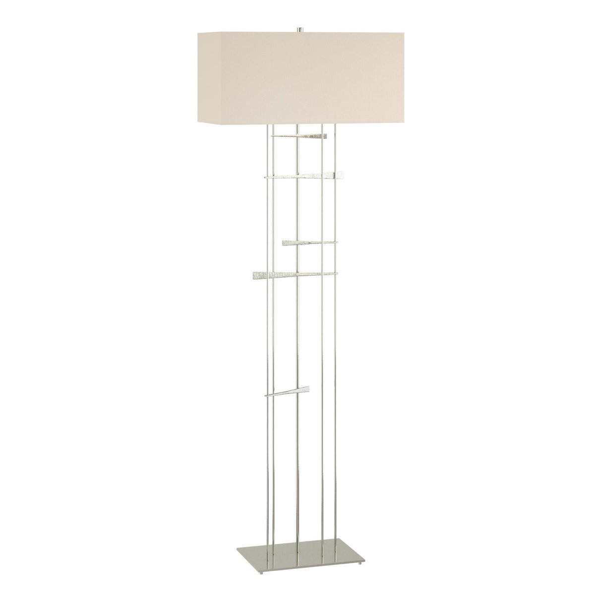 Hubbardton Forge 2013 Sterling Flax Shade (SE) Cavaletti Floor Lamp