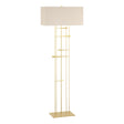 Hubbardton Forge 2013 Modern Brass Flax Shade (SE) Cavaletti Floor Lamp