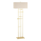 Hubbardton Forge 2013 Modern Brass Flax Shade (SE) Cavaletti Floor Lamp