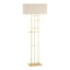 Hubbardton Forge 2013 Modern Brass Flax Shade (SE) Cavaletti Floor Lamp