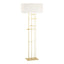 Hubbardton Forge 2013 Modern Brass Natural Anna Shade (SF) Cavaletti Floor Lamp