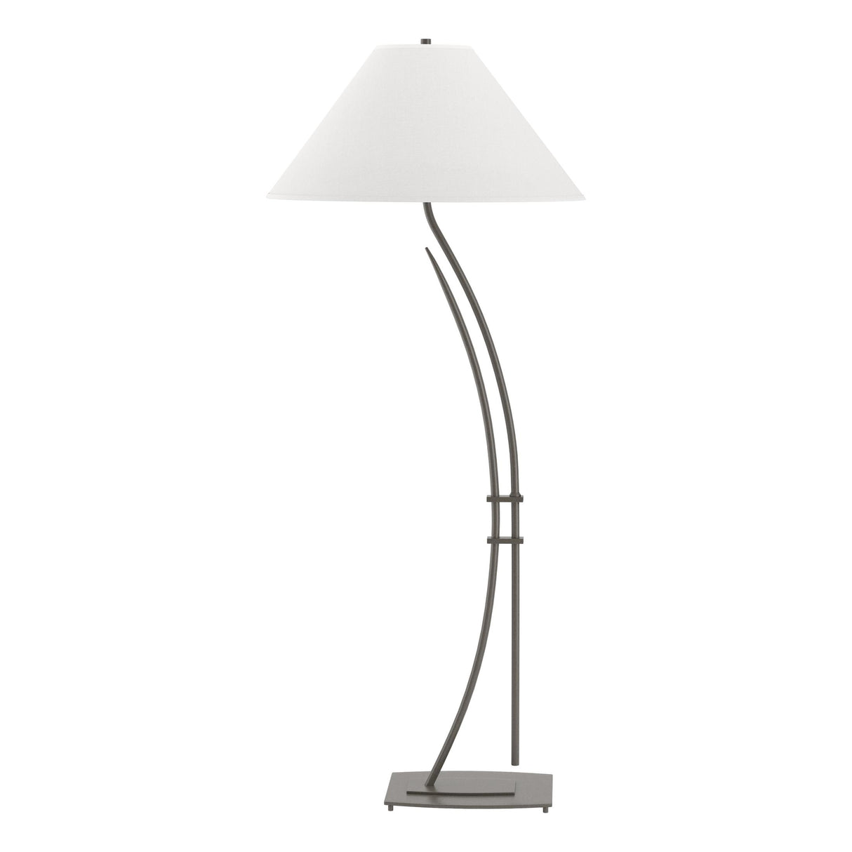 Hubbardton Forge 2003 Dark Smoke Natural Anna Shade (SF) Metamorphic Contemporary Floor Lamp