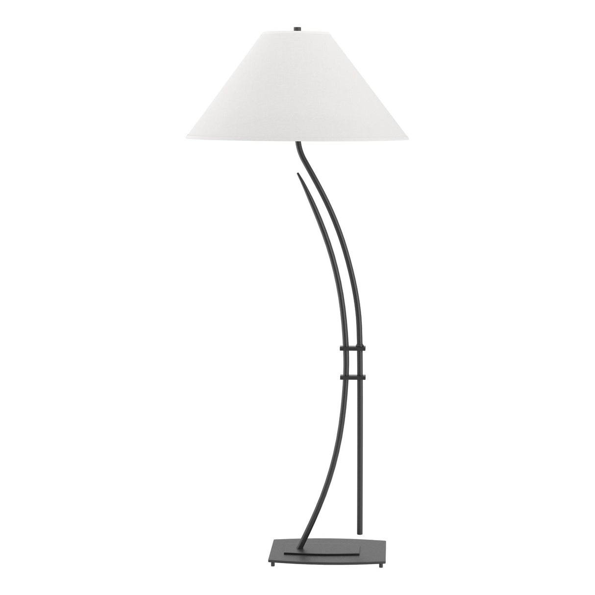 Hubbardton Forge 2003 Black Natural Anna Shade (SF) Metamorphic Contemporary Floor Lamp